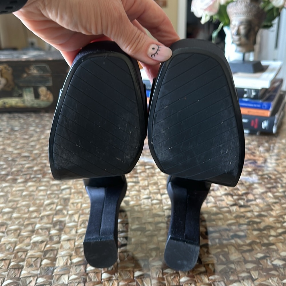 Zara black platform heels slide one 7.5 - Picture 4 of 7